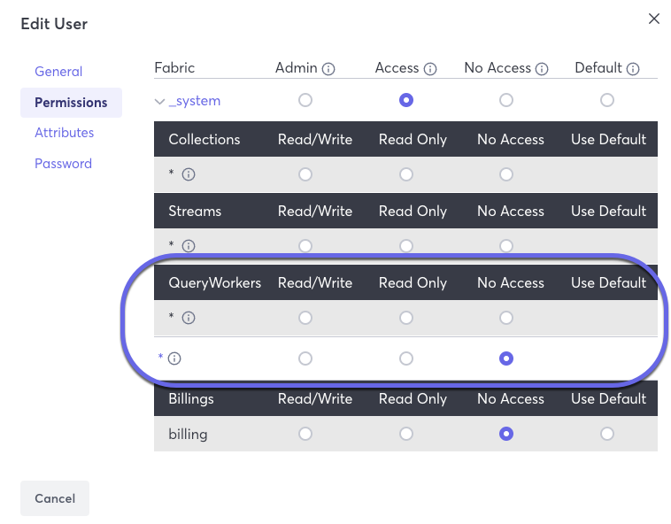 New Query Worker Permissions